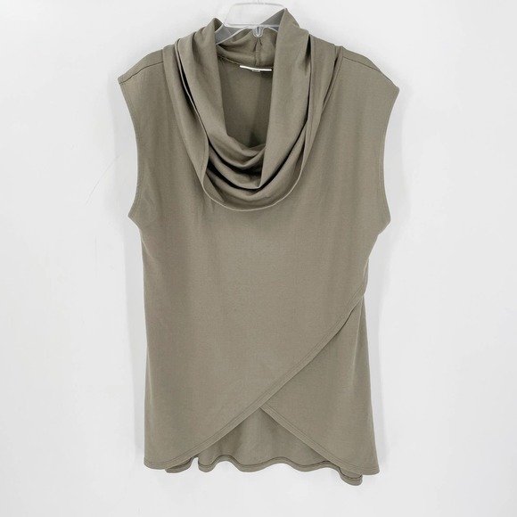 bryn Walker Tops - Bryn Walker Lagenlook Cowl Neck Asymmetric Top Taupe. Runs large: layered look.